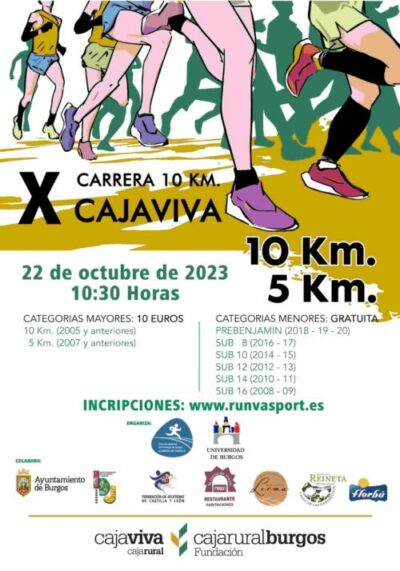 cartel x 10 km cajaviva
