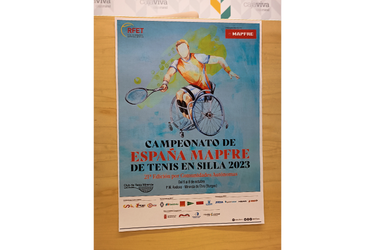 Cartel campeonato tenis en silla de ruedas