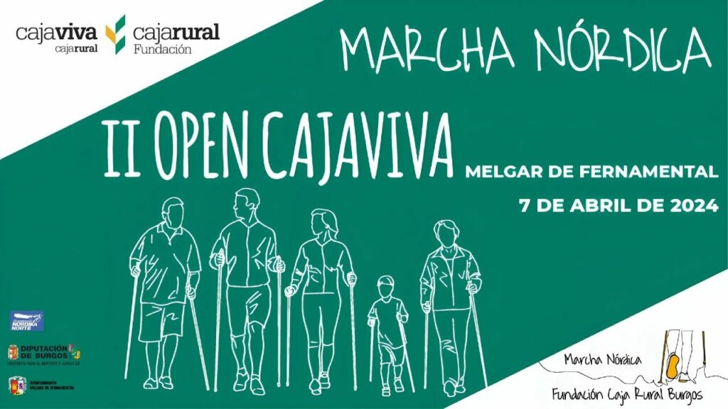 II marcha nórdica en melgar de fernamental organizada por Caja Rural | CAjaviva