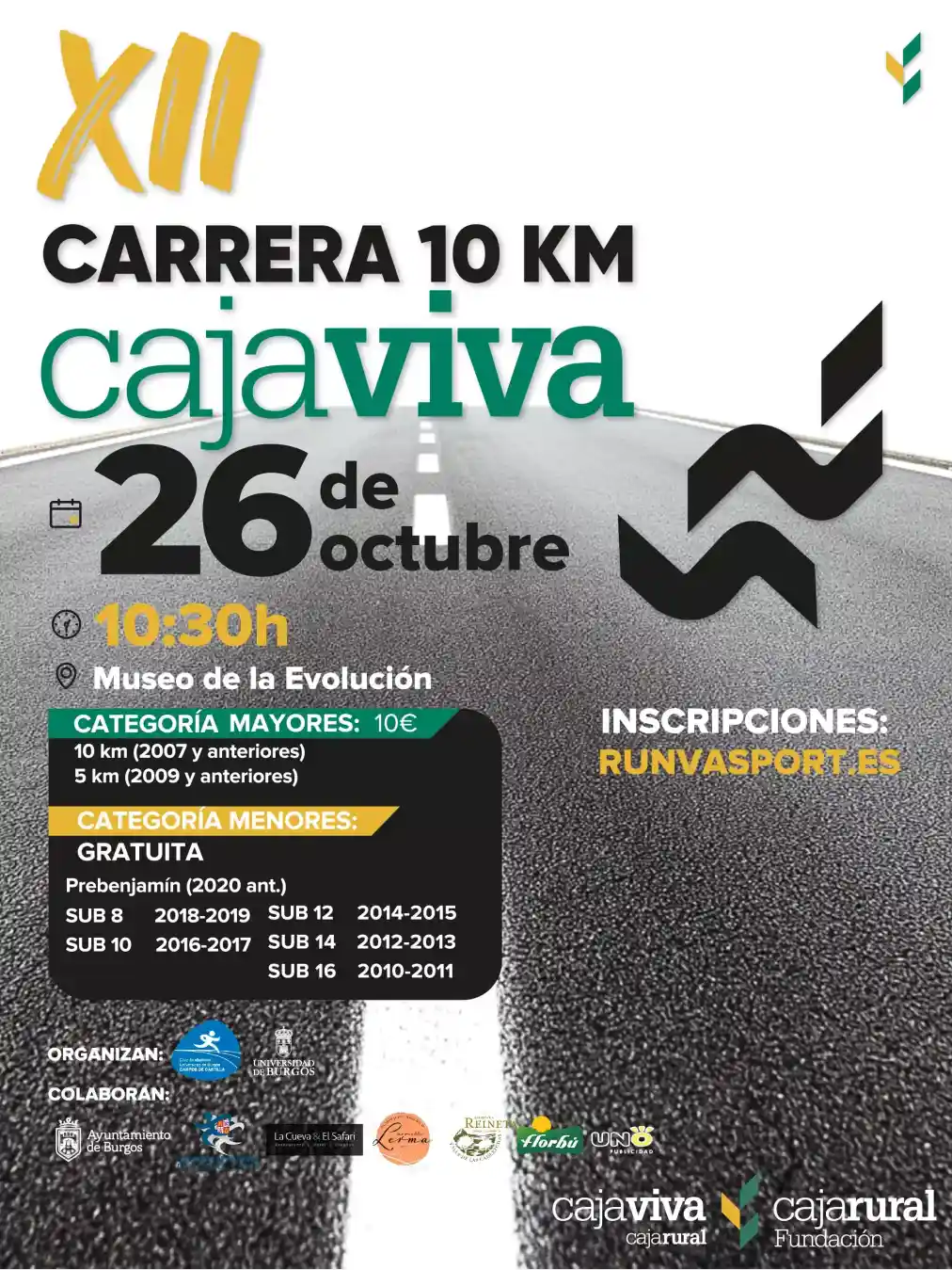 cartel XII 10 Km Cajaviva